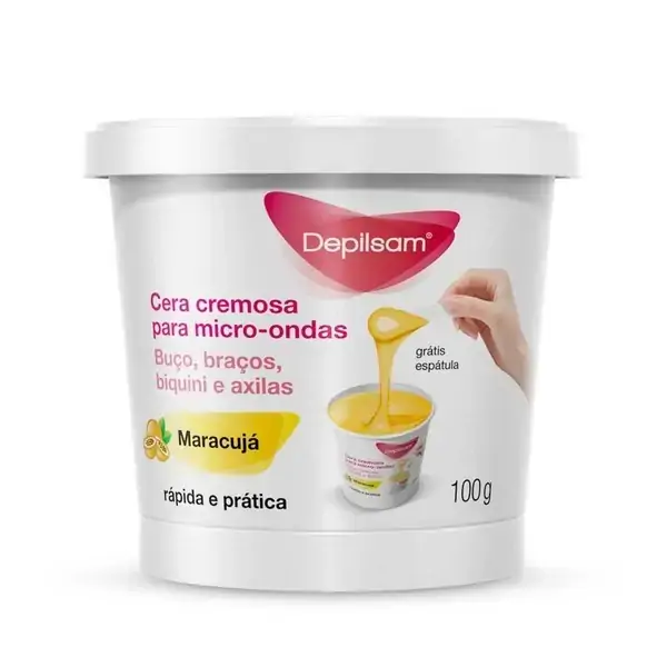 Cera Depilatória Cremosa Micro Ondas Maracujá Depilsam 100g