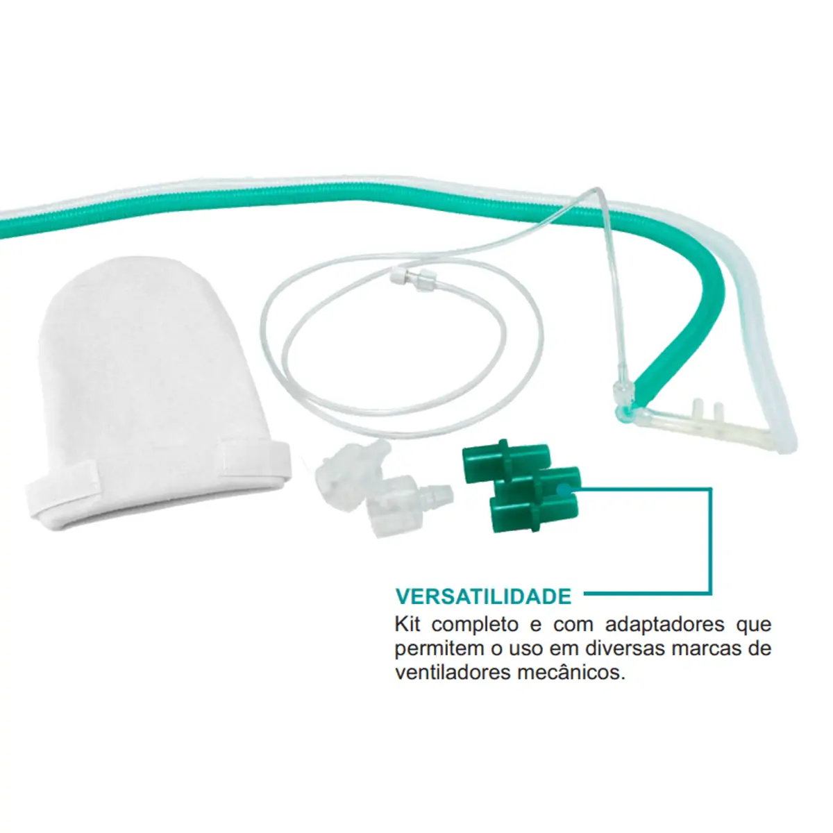 Kit Completo para Suporte Ventilatório CPAP Neonatal com Cânula em Silicone - Calibre 10 - GMI