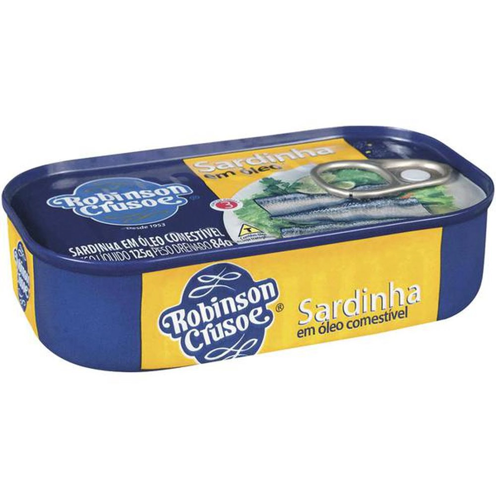 Sardinha Com óleo Robinson Crusoe Lata 84g