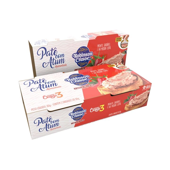 Pack Patê De Atum Apimentado Robinson Crusoe Lata 2 Unidades 80g Cada