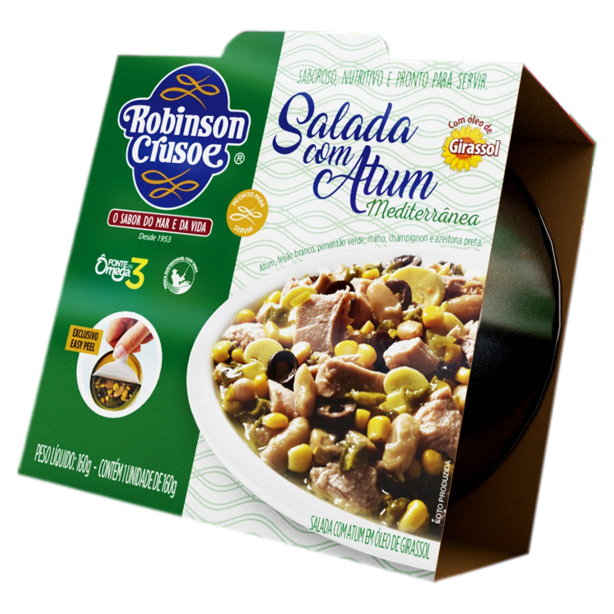 Salada Com Atum Em óleo De Girassol Mediterrânea Robinson Crusoe Lata 160g