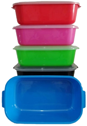 Pote G.i C/tampa Transparente Retangular Grande 2,5l