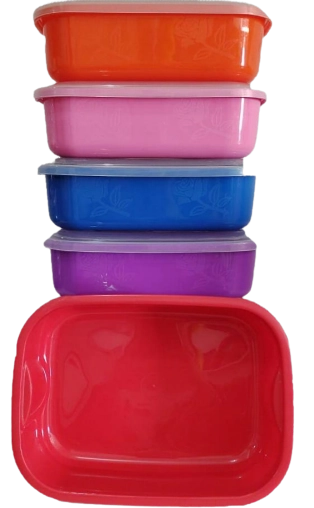 Pote G.i C/tampa Transparente Retangular Baixo 1,9l