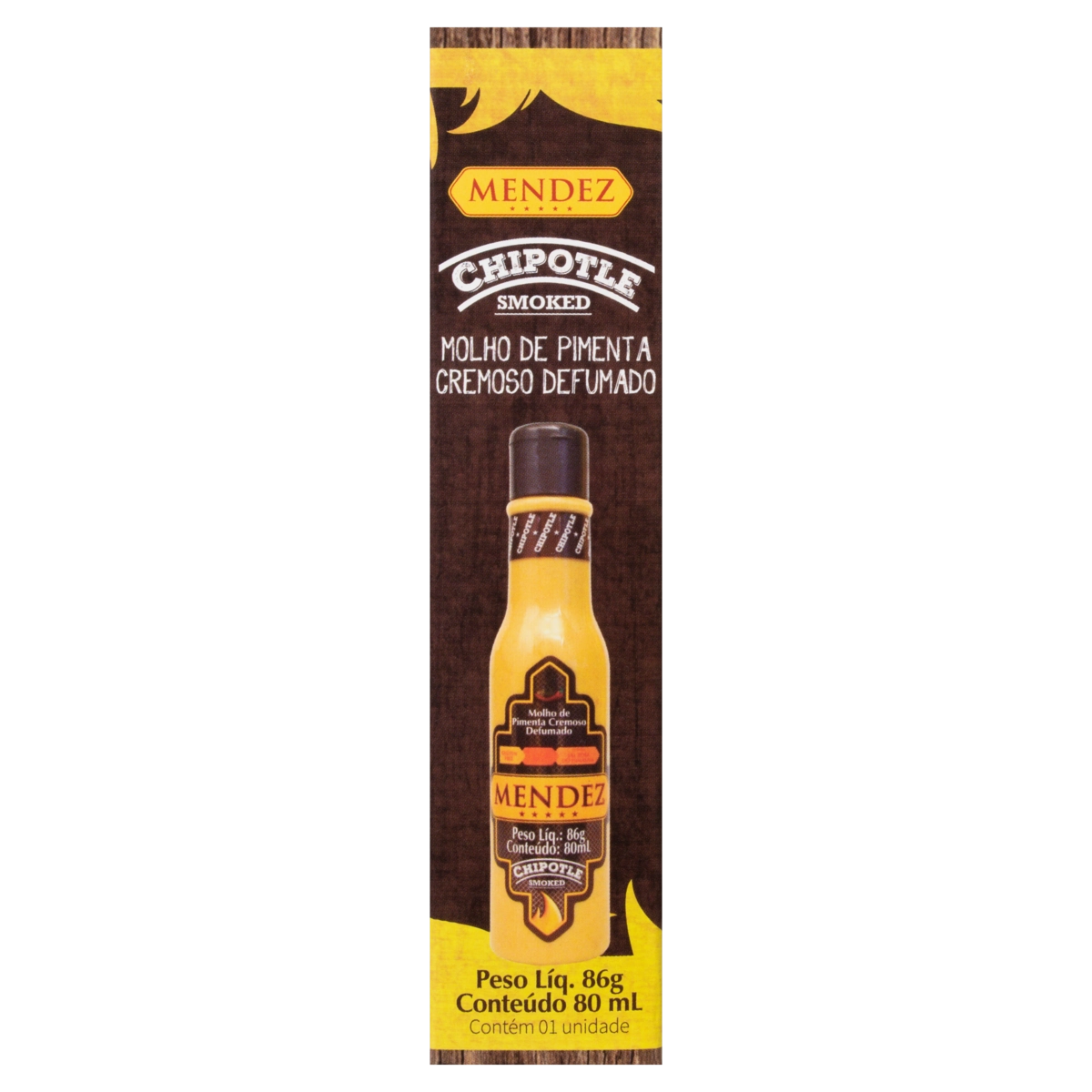 Molho De Pimenta Chipotle Cremoso E Defumado Mendez Frasco 80ml