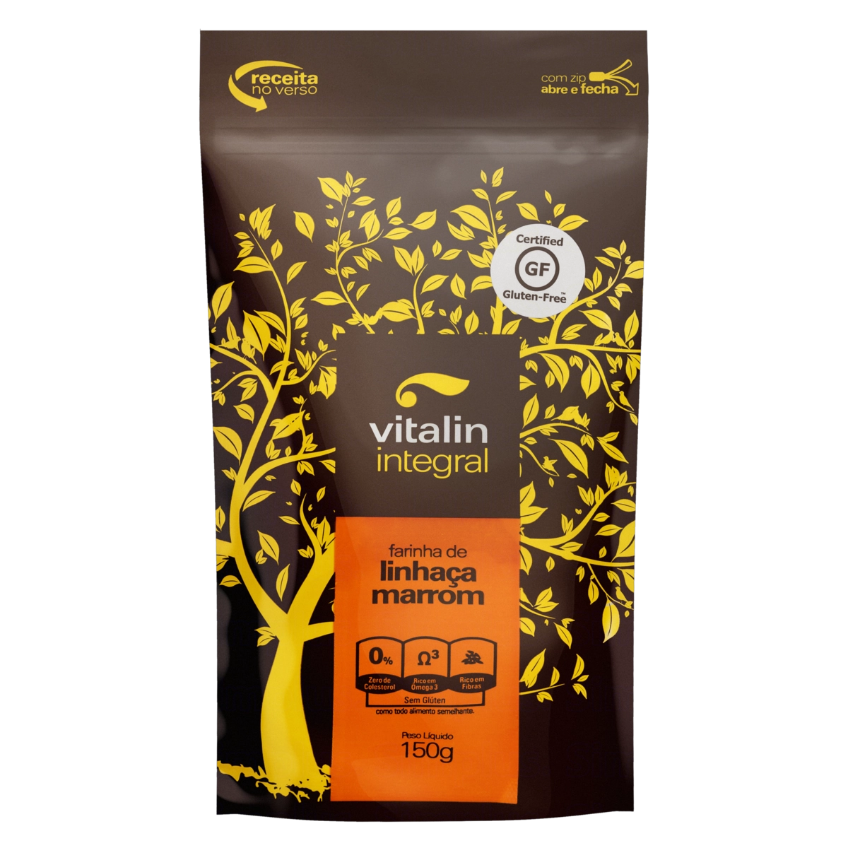 Farinha De Linhaça Marrom Integral Vitalin Pouch 150g