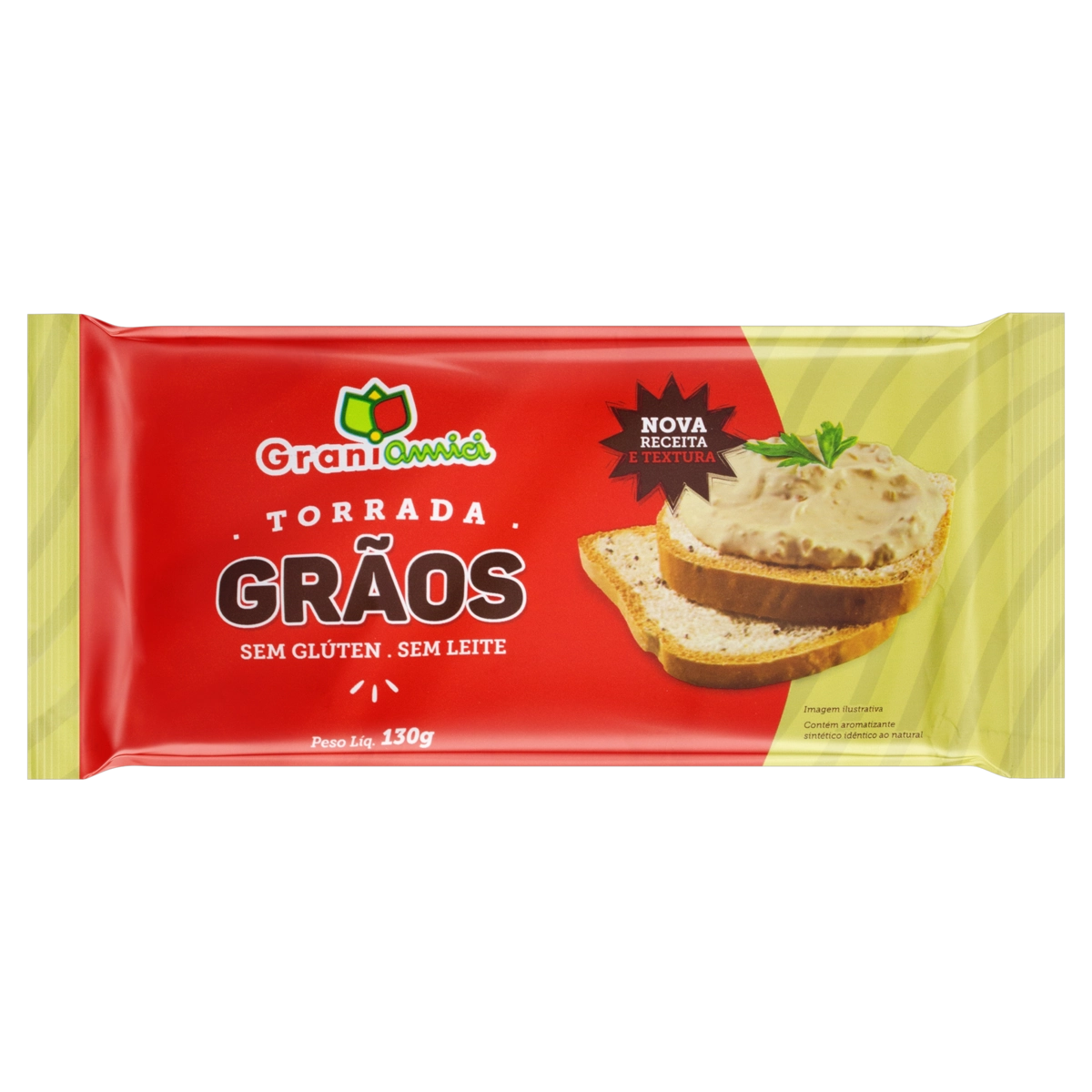 Torrada Grãos Sem Glúten Grani Amici Pacote 130g