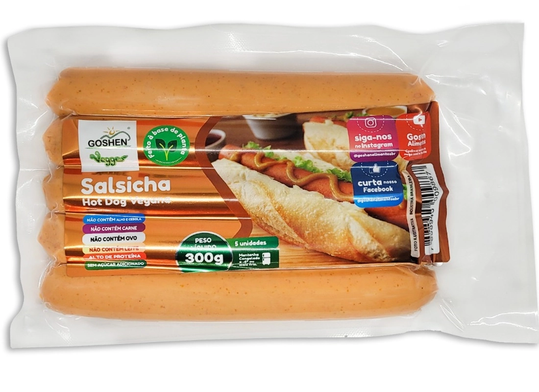 Vegges Salsicha 300g Hot Dog Congelado: 6 C Ou Mais Frio