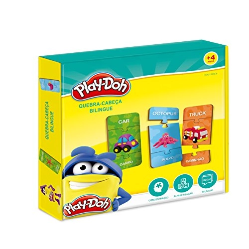 Brinquedo Play Doh Quebra Cabeca Bilingue