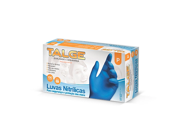 Luva Nitrilica Talge Azul P 7240 100un 7240