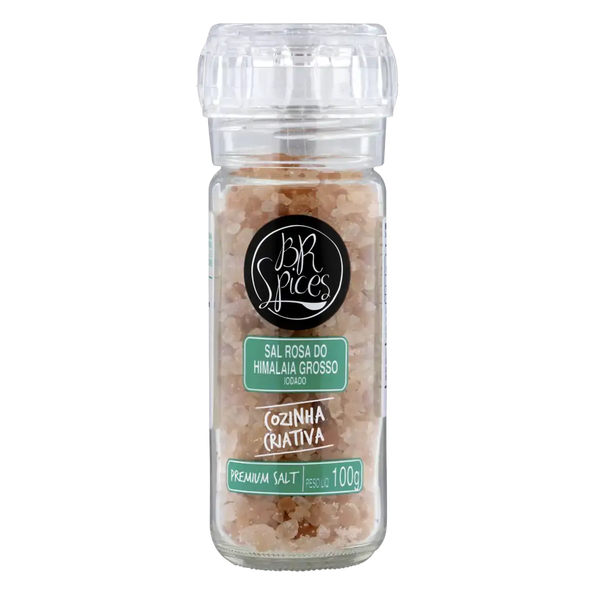 Sal Rosa Do Himalaia Grosso Com Moedor Integral Br Spices Salt Selection Vidro 100g