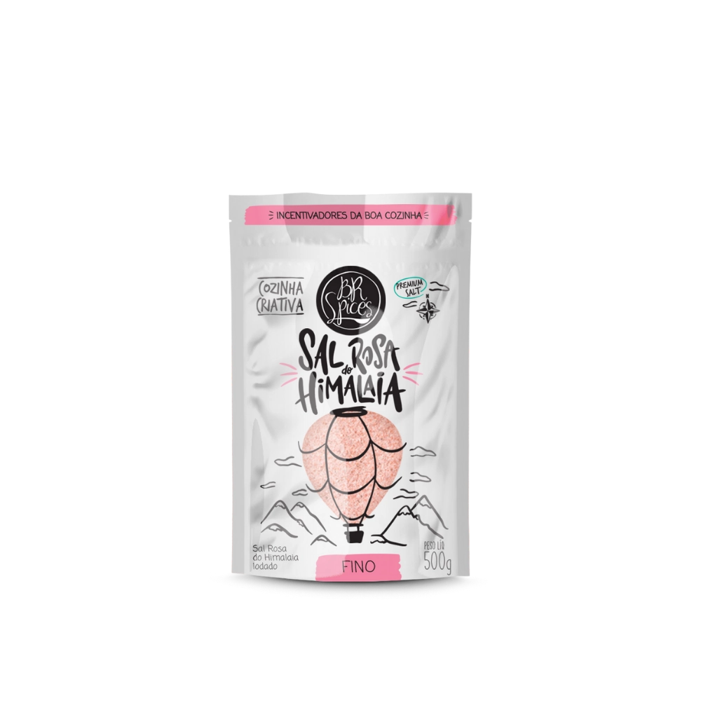Sal Rosa Do Himalaia Grosso Br Spices Premium Salt Pouch 500g