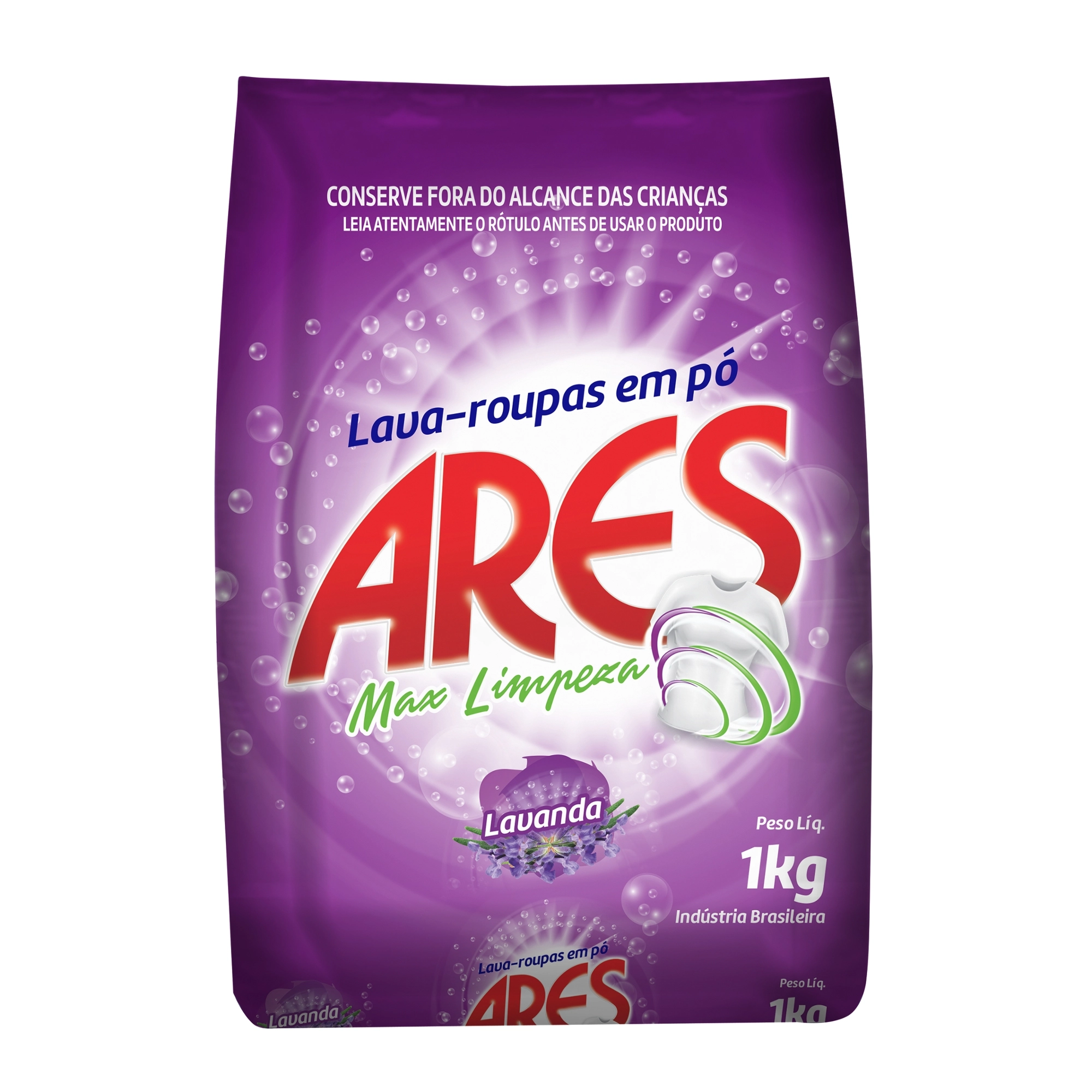 Lava Roupas Em Po Ares 1kg Lavanda