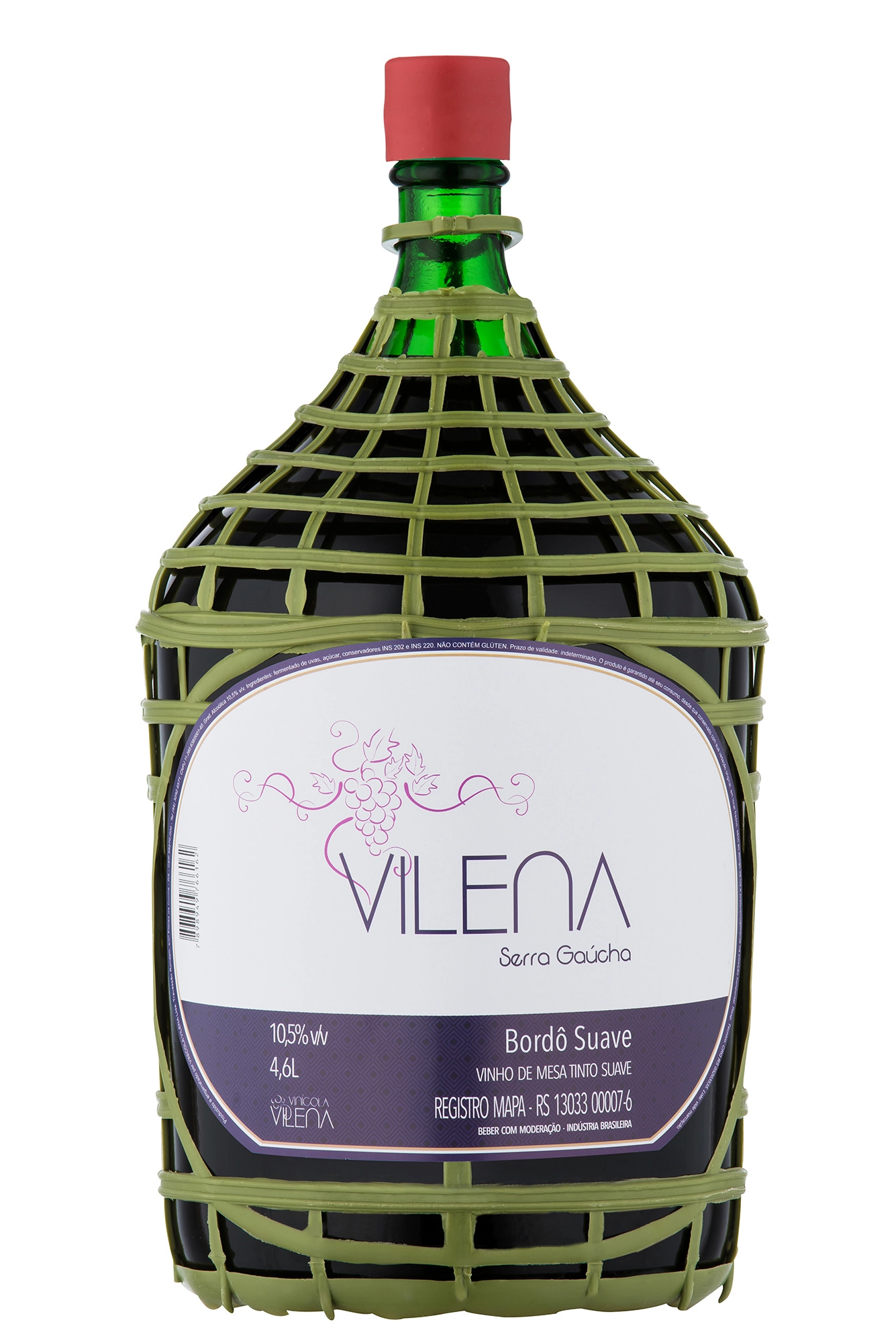 Vinho Vilena 4,6l Bordo Tinto Suave