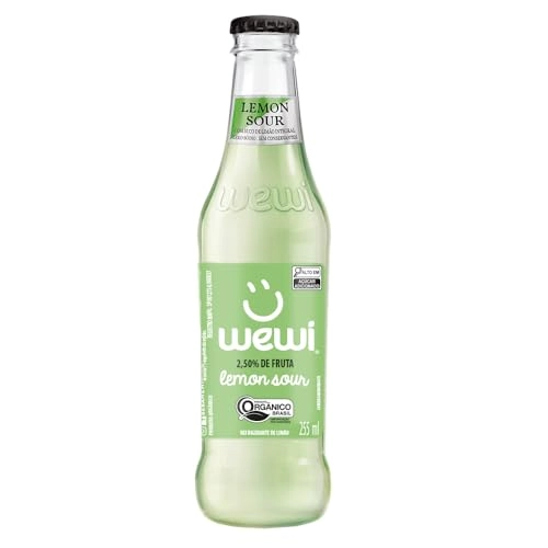 Refrigerante Orgânico Lemon Sour Zero Sódio Wewi Garrafa 255ml