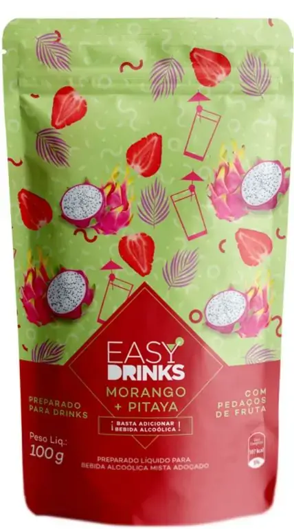Pre Mix Easy Drinks Sache 100g Morango Pitaya