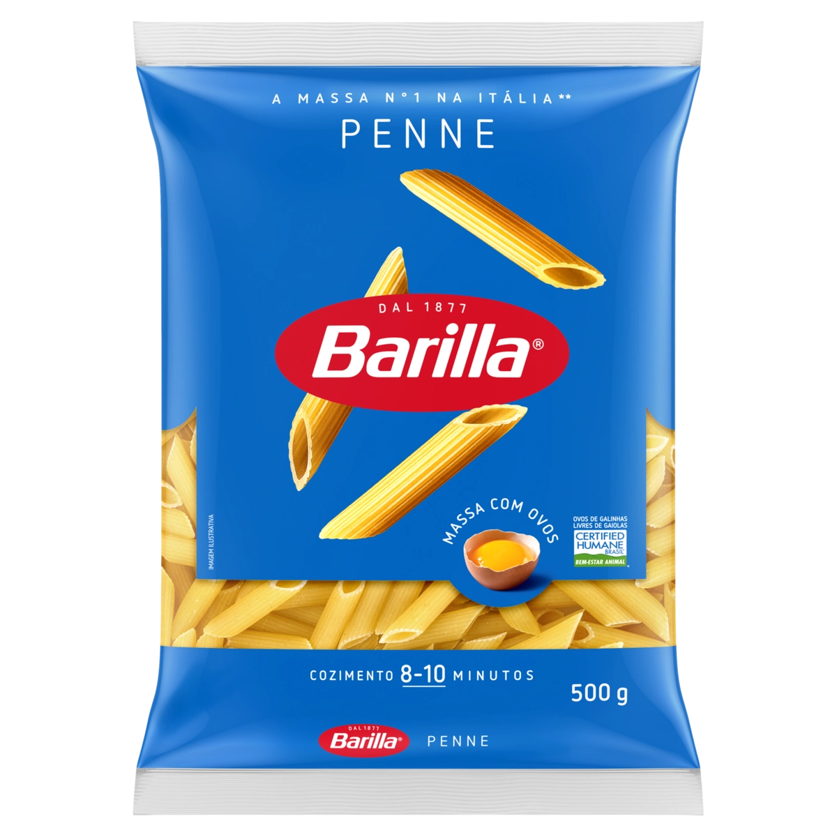 Macarrão Com Ovos Penne Rigate Barilla Pacote 500g