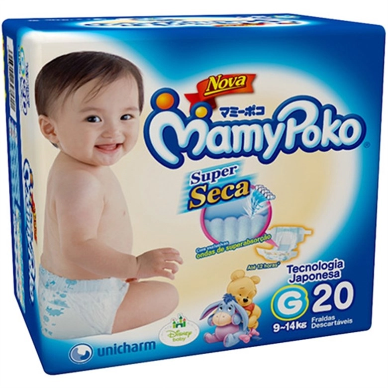 Fralda Infantil Mamypoko C/20 Super Seca Mega G Pc