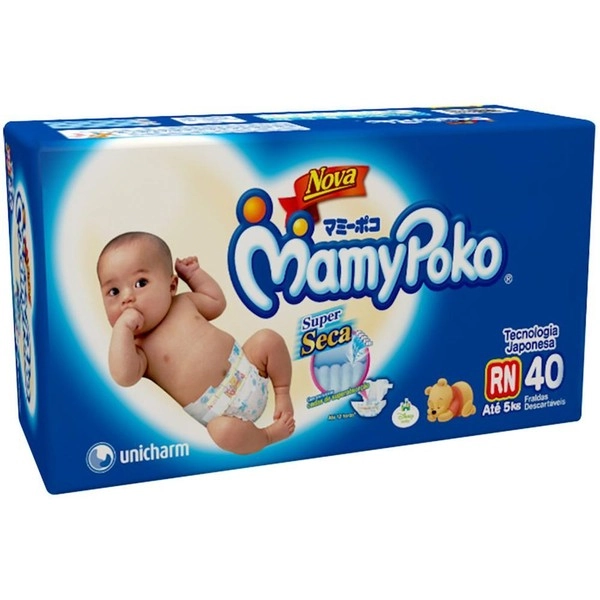 Mamypoko Super Seca Rn Descartável 40 Unidades