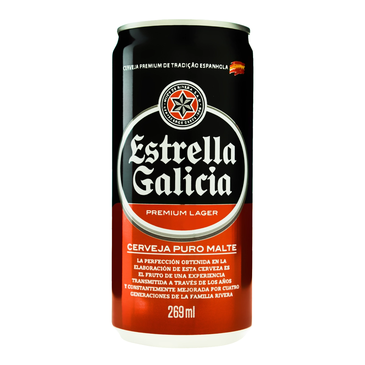 Cerveja Lager Puro Malte Estrella Galicia Lata 269ml