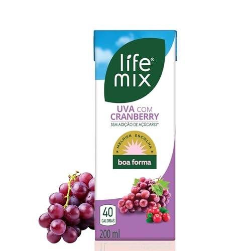 Bebida Uva Com Cranberry Life Mix Caixa 200ml