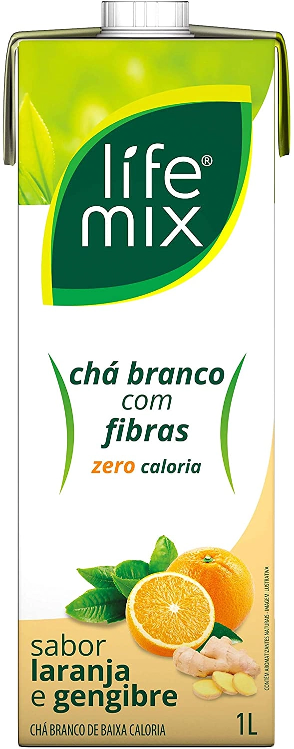 Chá Branco Laranja E Gengibre Life Mix Caixa 1l