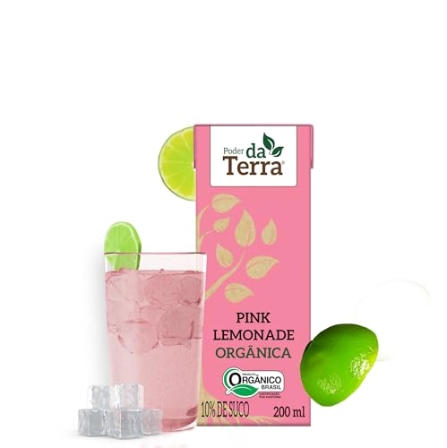 Bebida Orgânica Pink Lemonade Poder Da Terra Caixa 200ml
