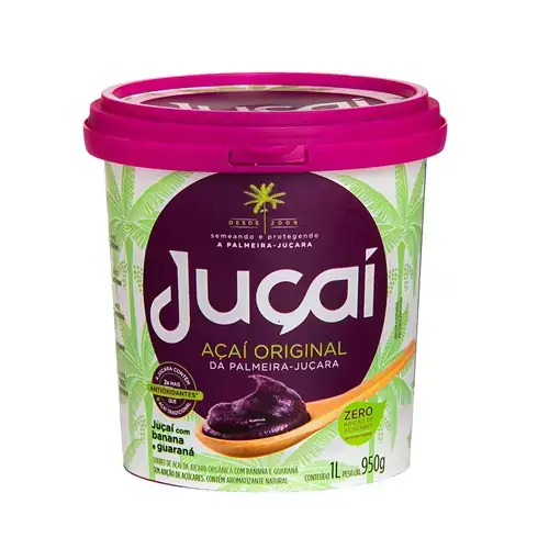 Sorbet Açaí Com Guaraná Banana Juçaí Pote 1l