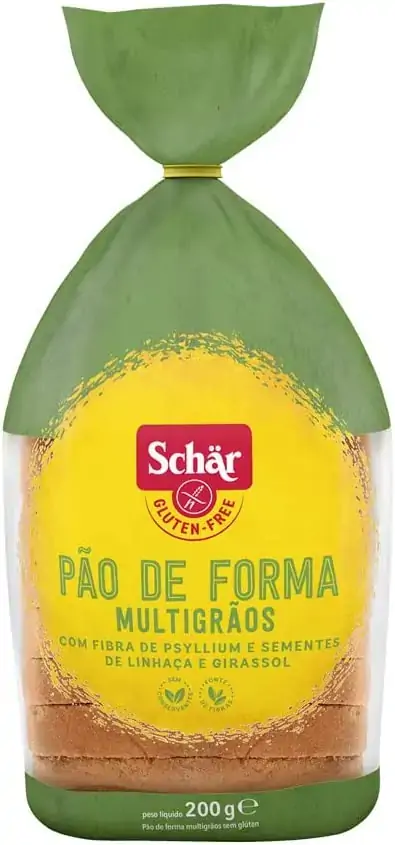 Pão De Forma Multigrãos Sem Glúten Schär Pacote 200g