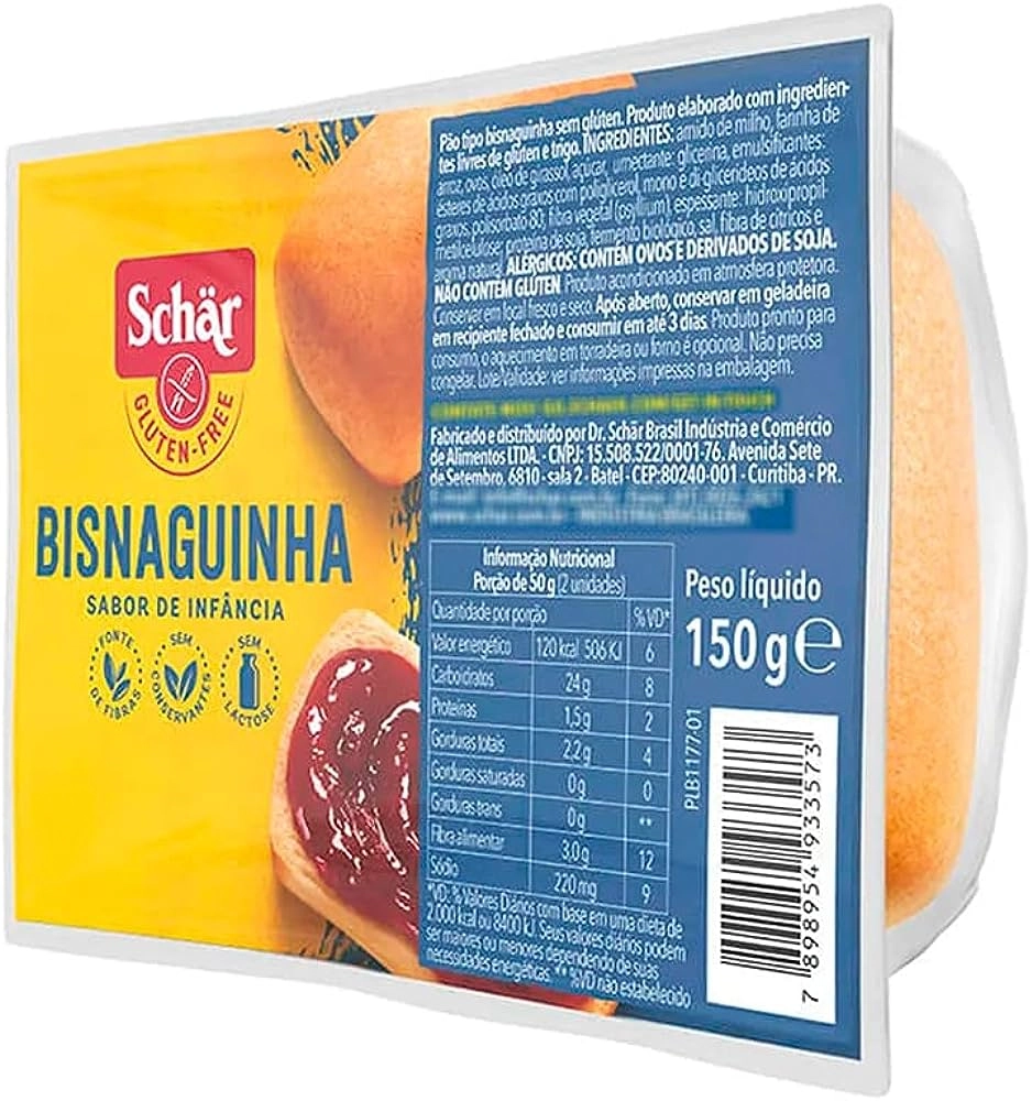 Pão Bisnaguinha Sem Glúten Zero Lactose Schär Bandeja 150g