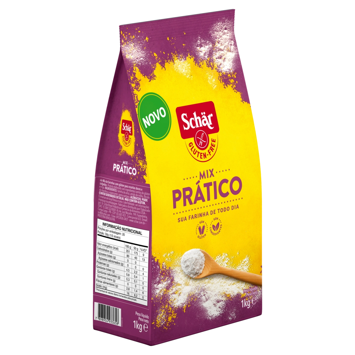 Mistura De Farinhas Sem Glúten Schär Prático Pacote 1kg
