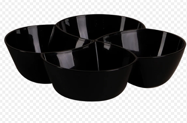 Petisqueira 4 Divisoes Le Chef Preta 21x21x5cm 1849 Paramount