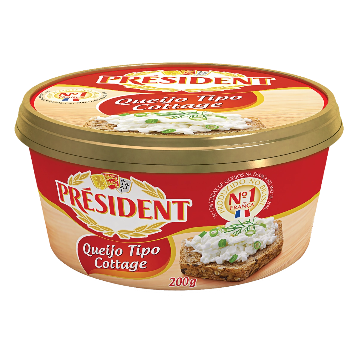 Queijo Cottage Président Pote 200g
