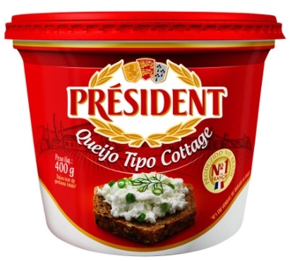 Queijo President 400gr Cottage