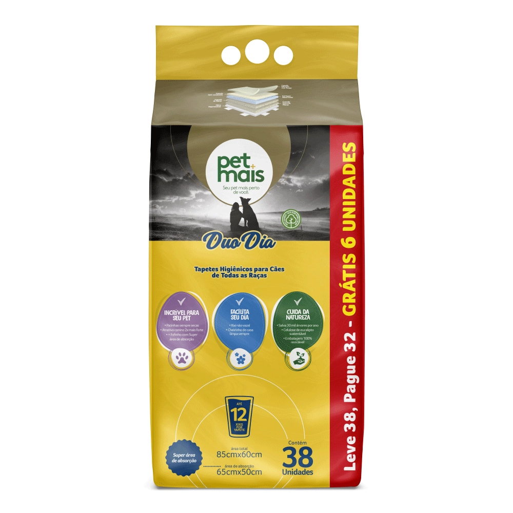 Tapete Hig Duo Dia 38un 85x60 Petmais