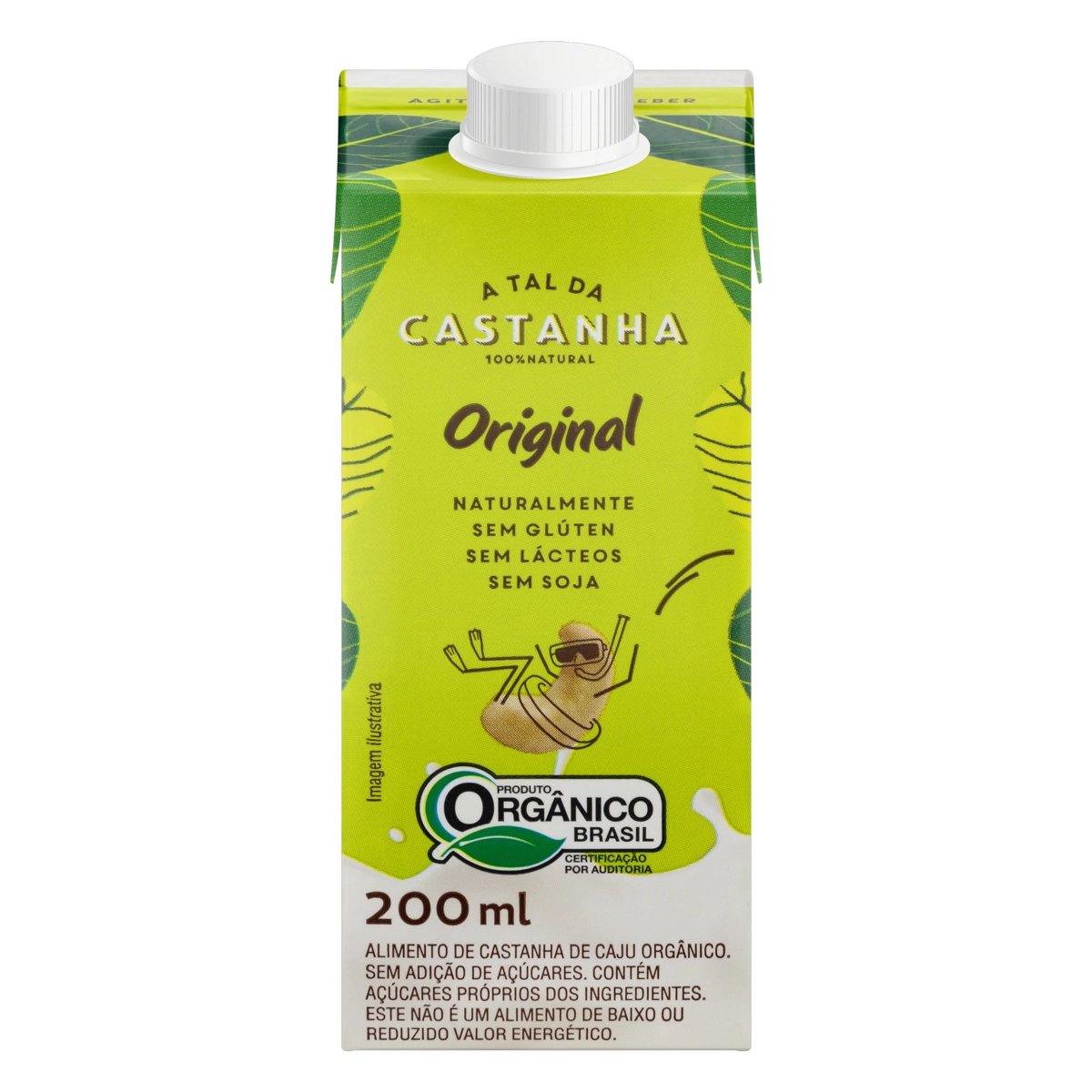 Bebida à Base De Castanha De Caju Orgânica Original A Tal Da Castanha Caixa 200ml