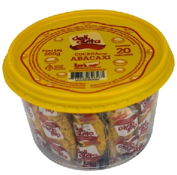 Cocada De Abacaxi Deliquita 500g C/20 Doces Pop