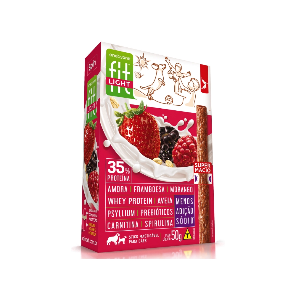 Stick Fit Spin Pet Light Amora/framboesa/morango 50g