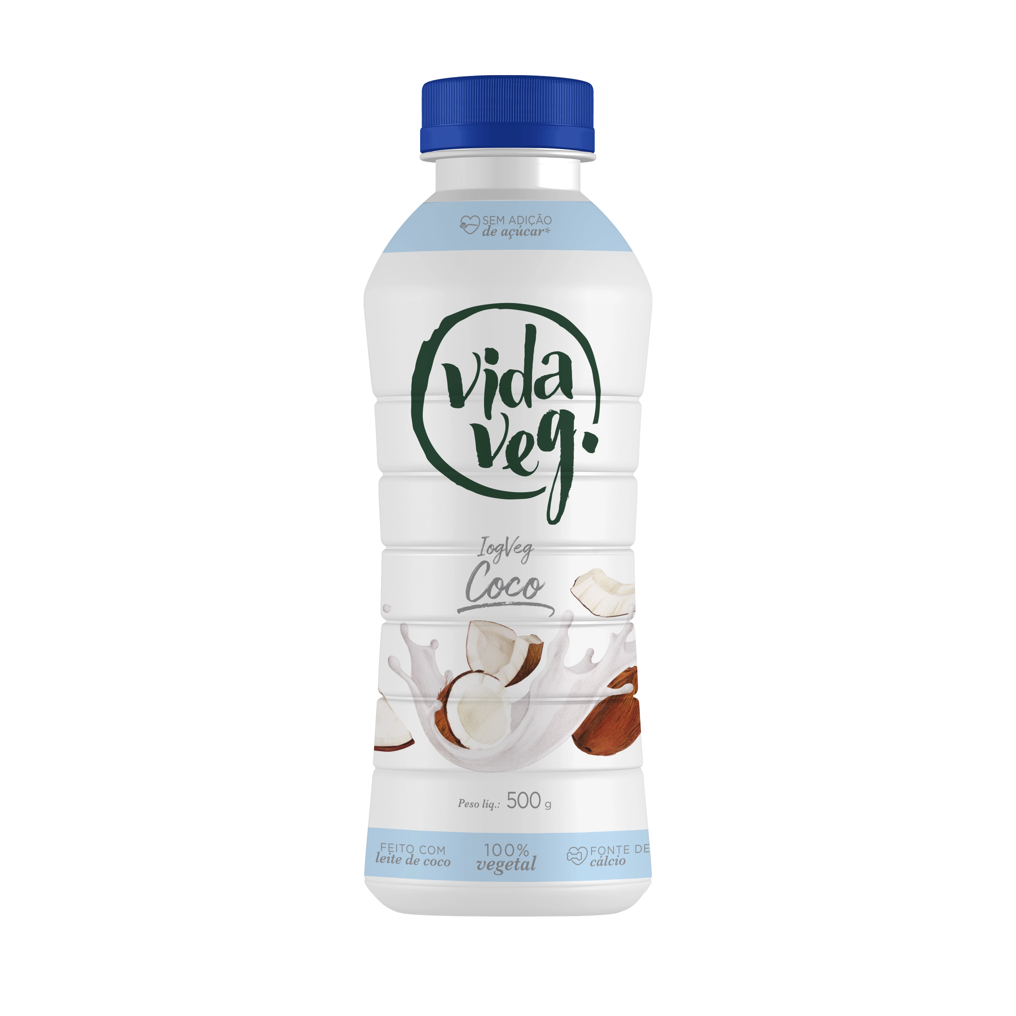 Iogurte Vegetal Coco Sem Adição De Açúcar Vida Veg Iogveg Garrafa 500g