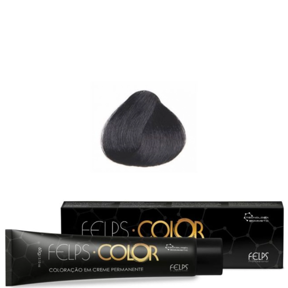 Coloracao Individual Permanente Felps 1/0 Preto 1un