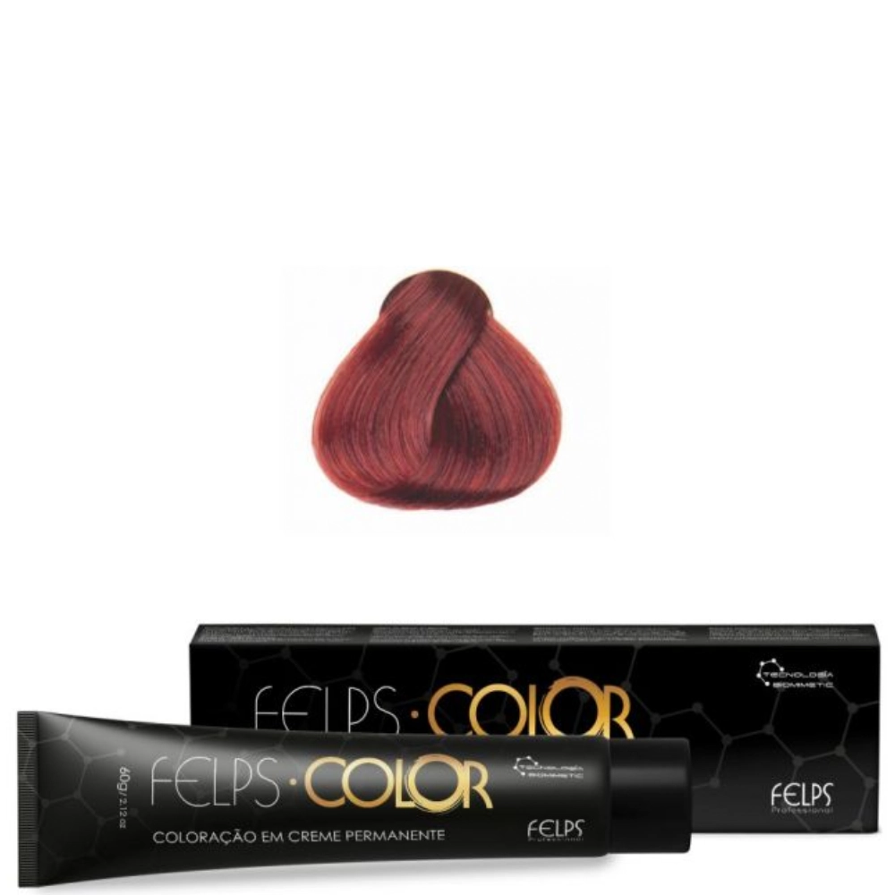 Coloracao Individual Permanente Felps 6/66 Louro Escuro Vermelho Intenso 1un