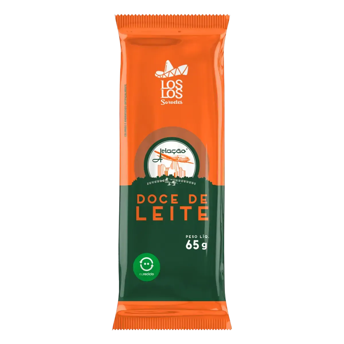 Picolé Doce De Leite Aviação Los Los Pacote 65g