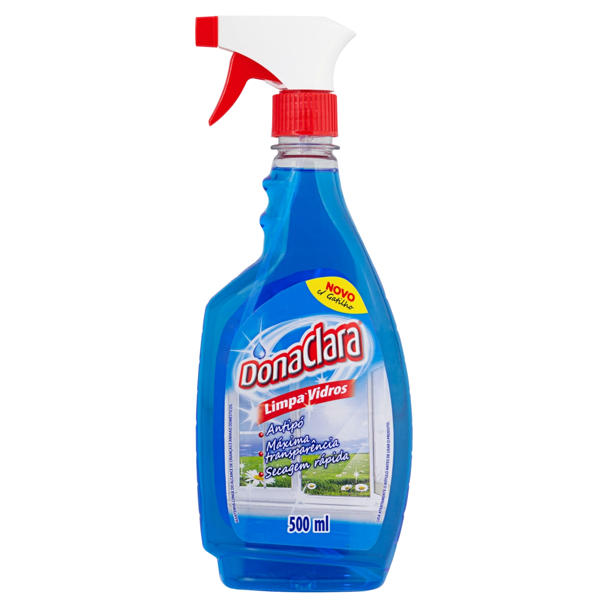 Limpa Vidro Líquido Dona Clara Frasco 500ml Borrifador