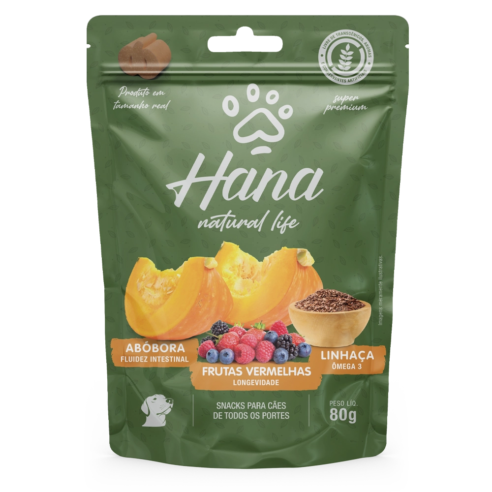 Hana Abóbora/frutas Vermelhas/linhaça 80g