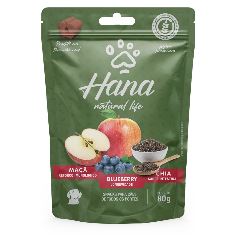 Hana Natural Life Maça/blueberry/chia 60g