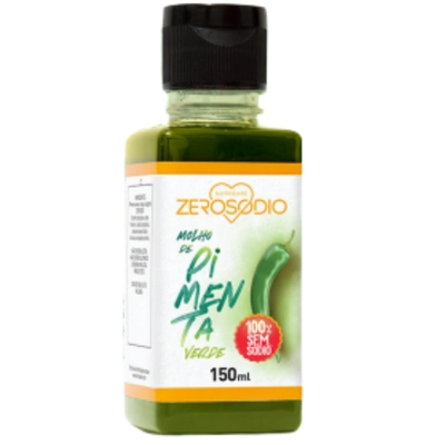 Molho De Pimenta Verde Zero Sódio Frasco 150ml