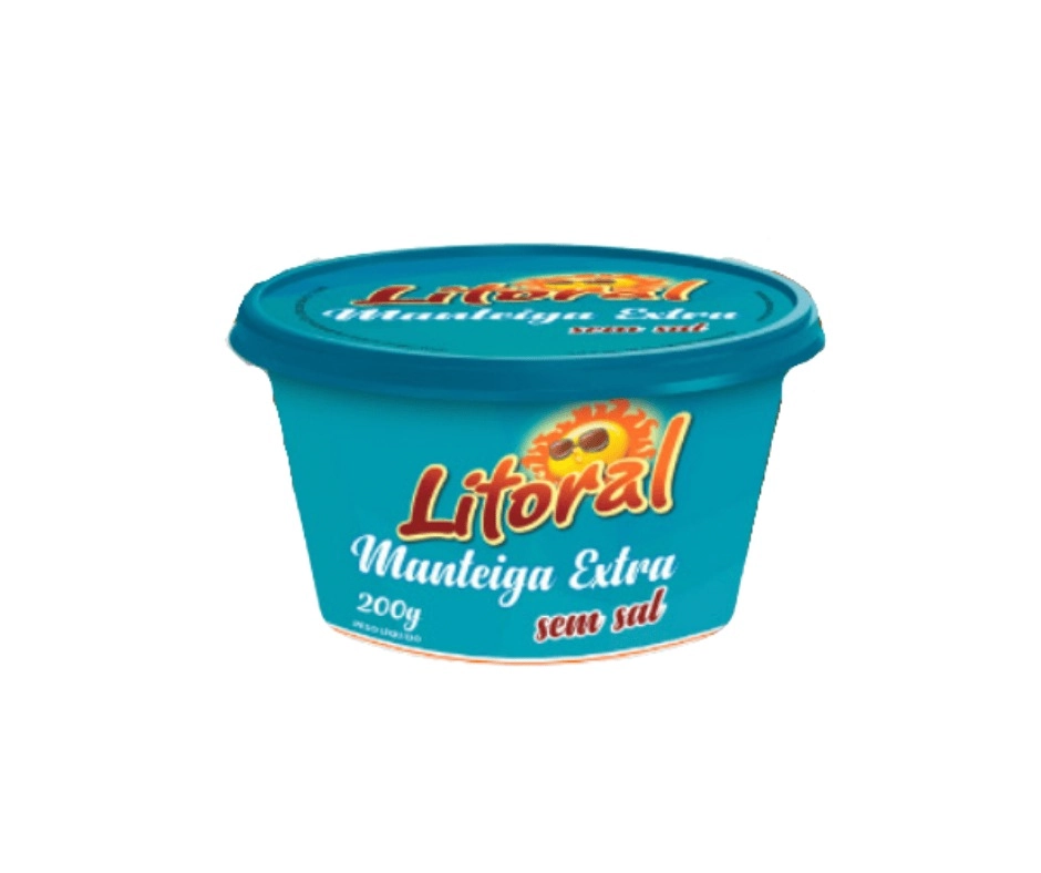 Manteiga Litoral S/sal 200 G
