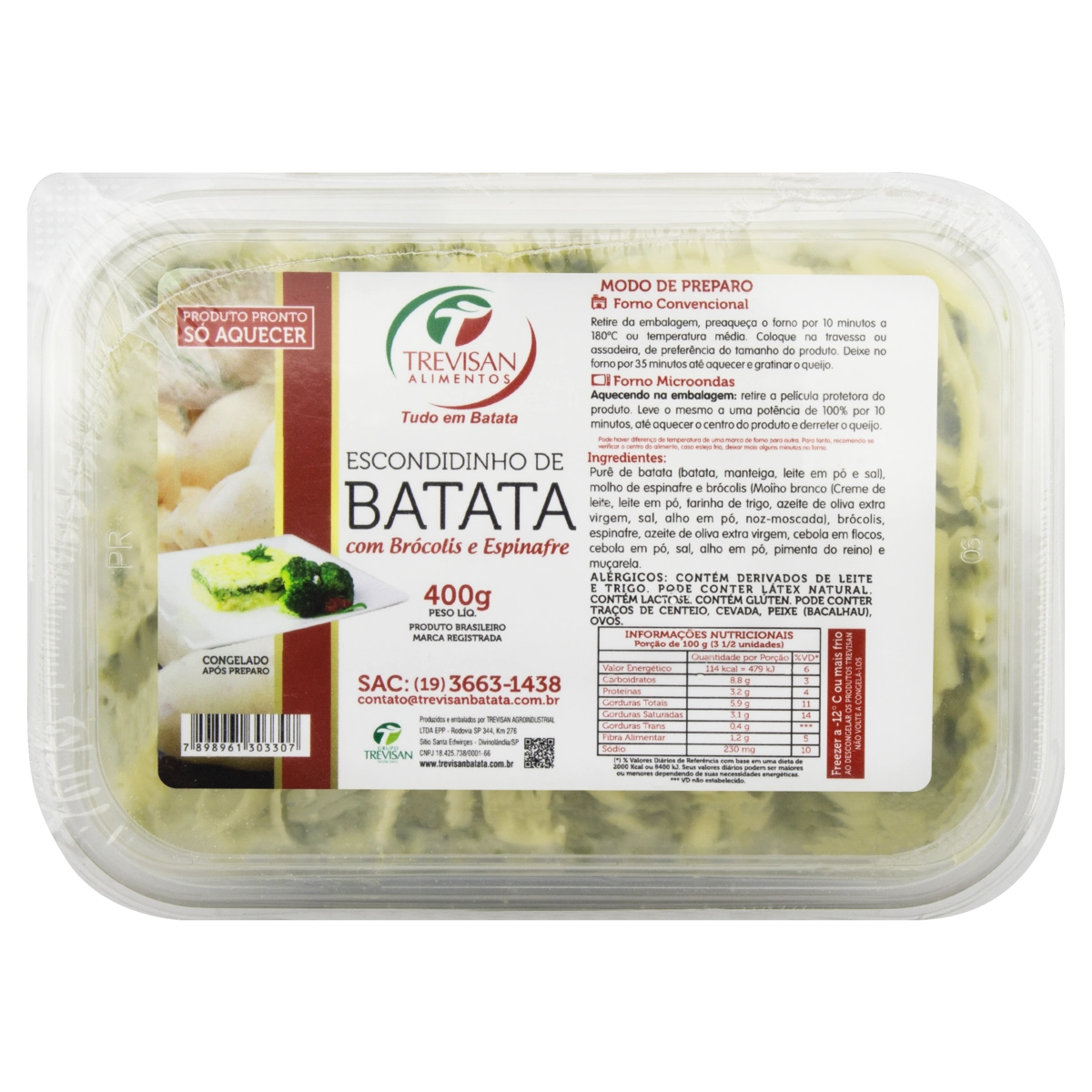 Escondidinho De Batata Brocolis/espinafre 350g Trevisan