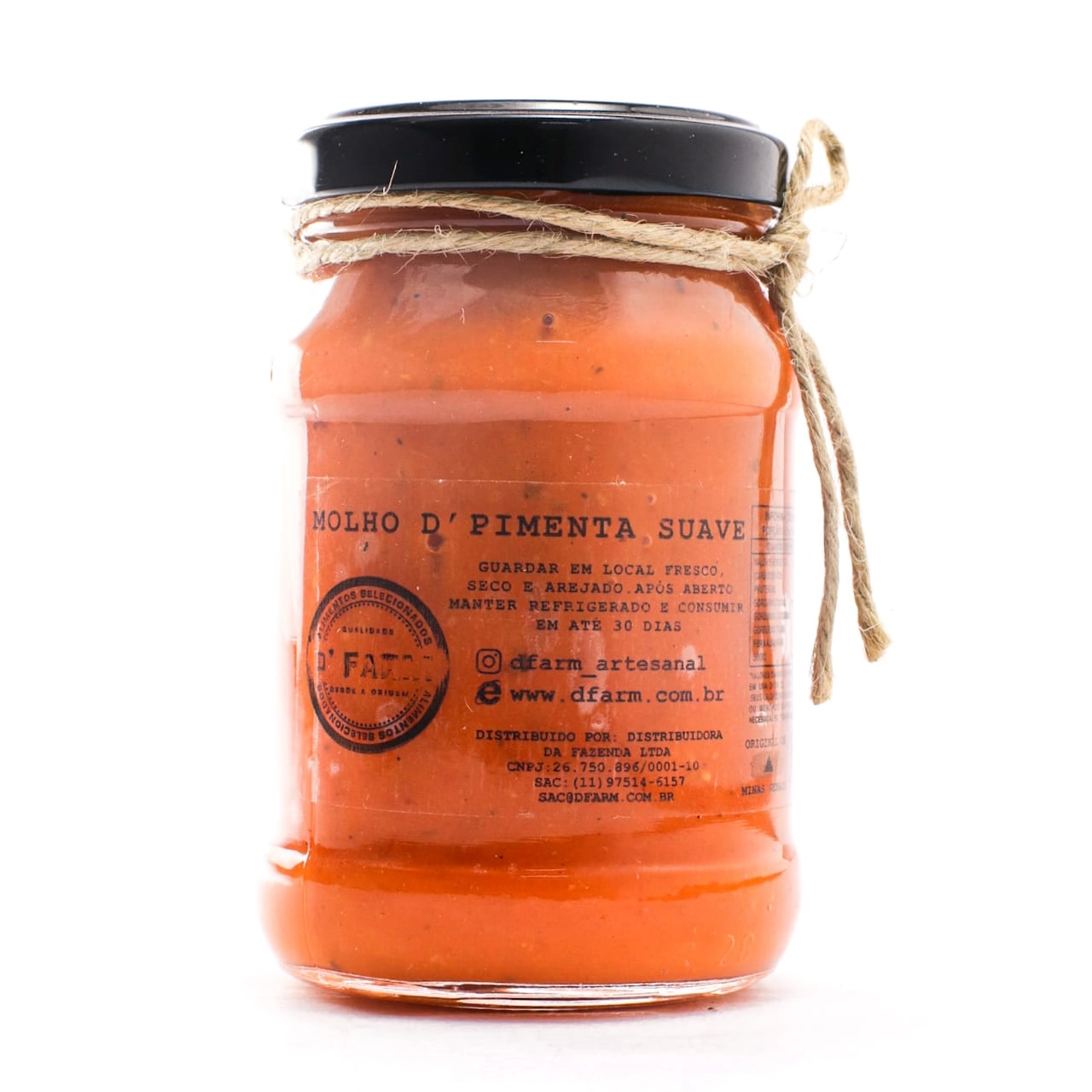 Molho De Pimenta D Farm 200g Suave