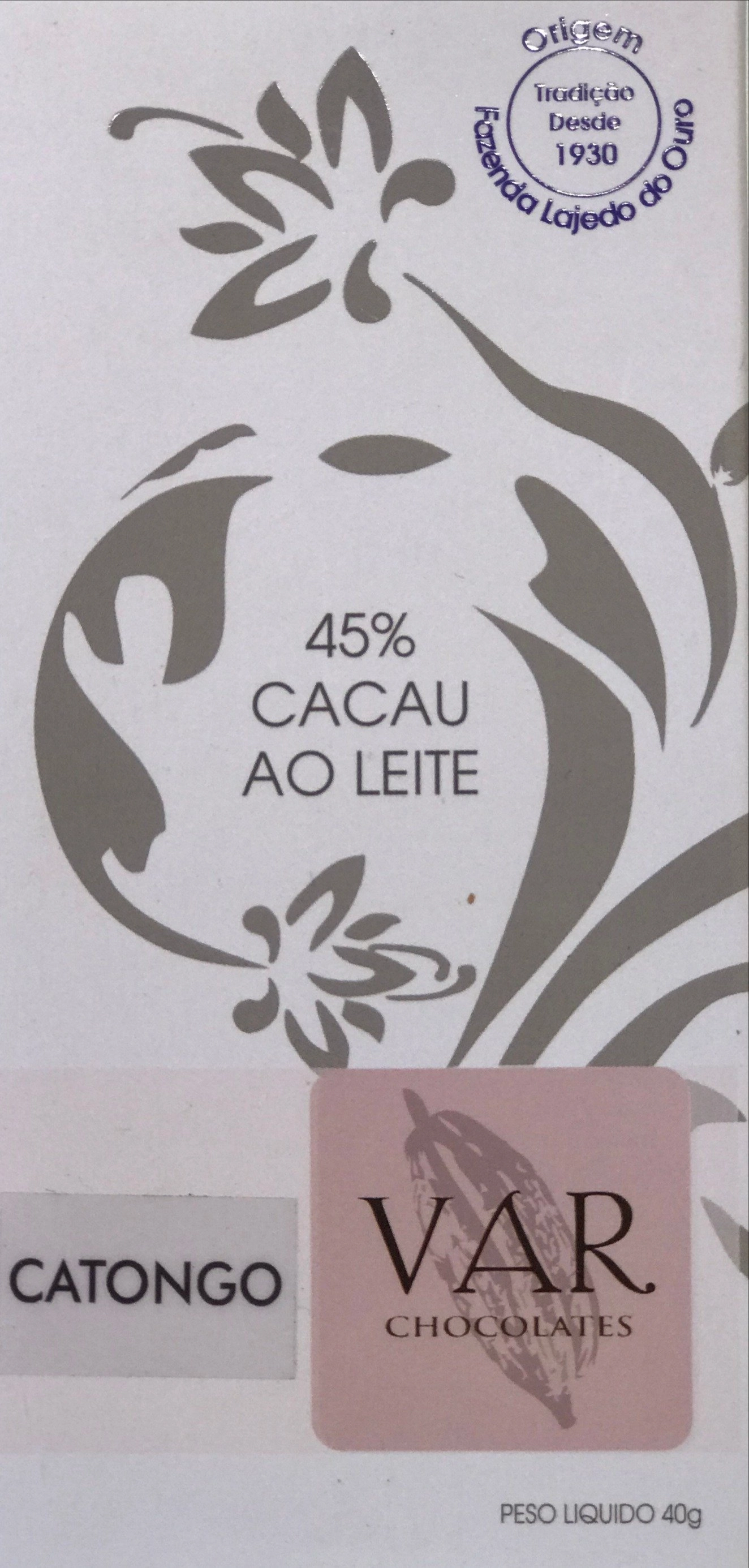 Chocolate 45 Ao Leite De Cabra 40g