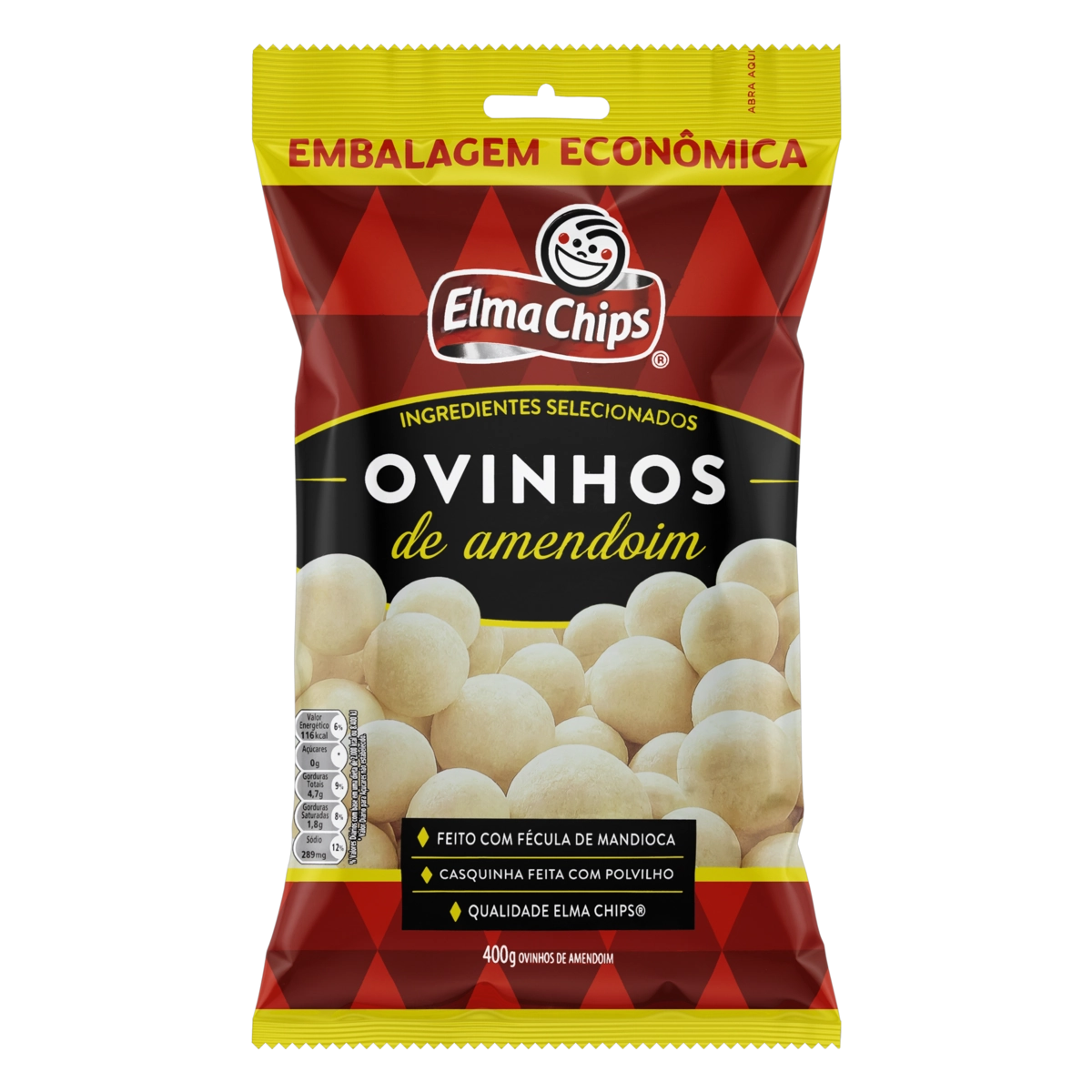 Ovinhos De Amendoim Elma Chips Pacote 400g